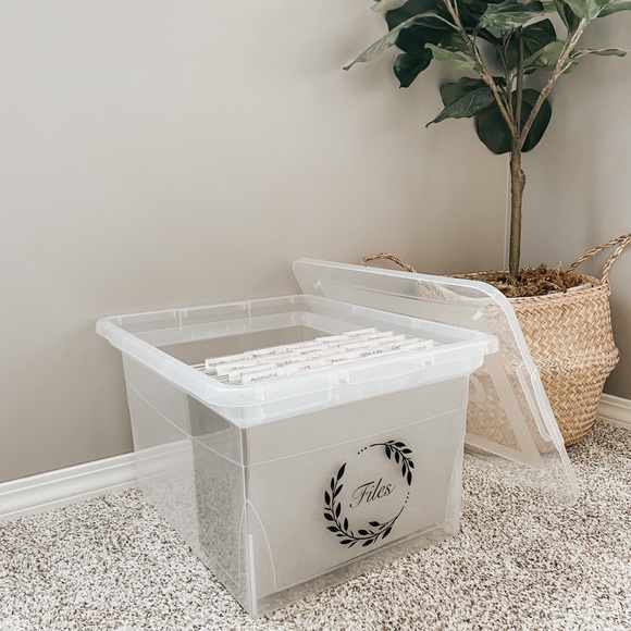 The File Bin | Home Organization | Office | Keepsake Bin | Custom Tote - Picture 2 of 7